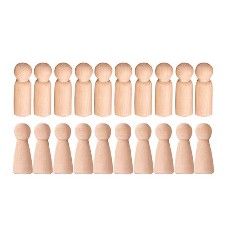 Wooden Peg Doll Unfinished Wooden People Plain Blank Bodies Angel Dolls