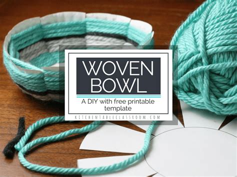 Woven Bowl A Diy With Free Printable Template The Kitchen Table