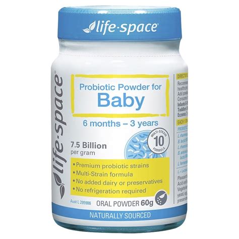 Life Space Probiotic Powder For Baby 6 Months 3 Years 60g Chemist