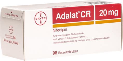 Adalat Cr Retard Tabletten 20mg 98 Stück In Der Adler Apotheke