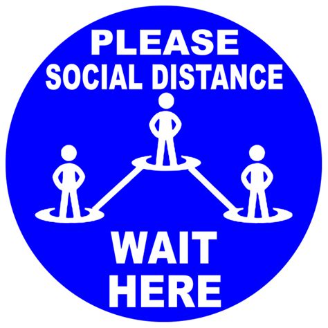 Please Social Distance Floor Decal