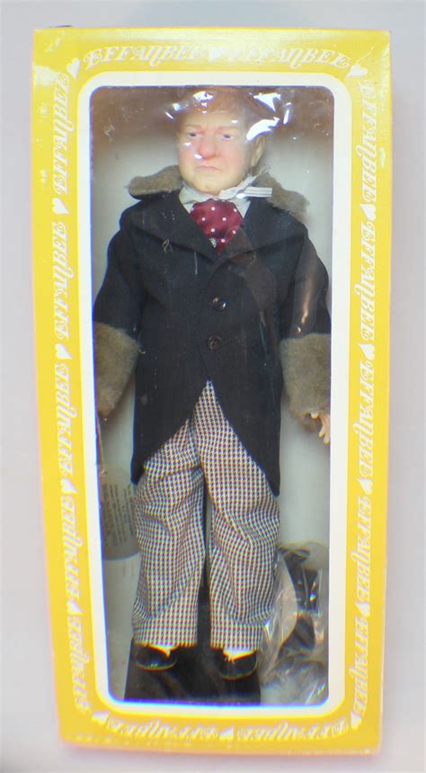 Vintage Effanbee Wc Fields Doll In Original Box With Black Podium