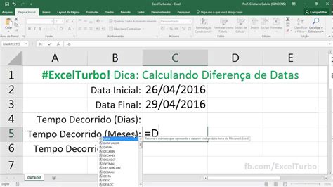 Calcular Diferença Entre Datas Excel EDULEARN