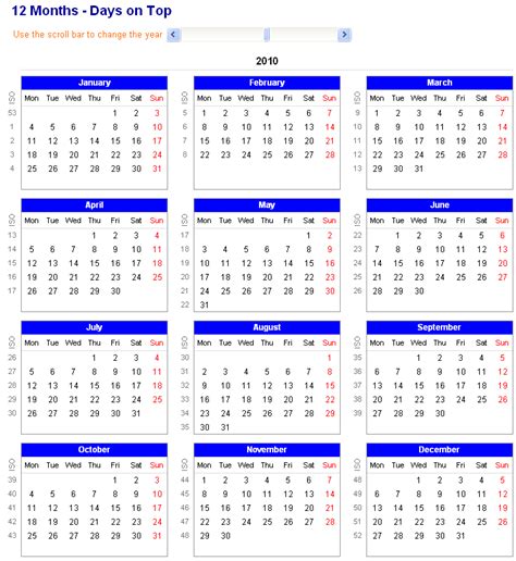 Twelve months in one or separate worksheets. 12 Months Calendar | Calendar printables, 12 month ...