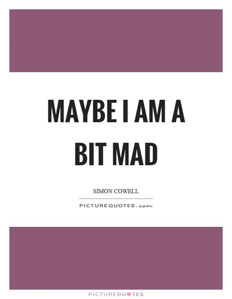 Maybe I Am A Bit Mad Picture Quotes