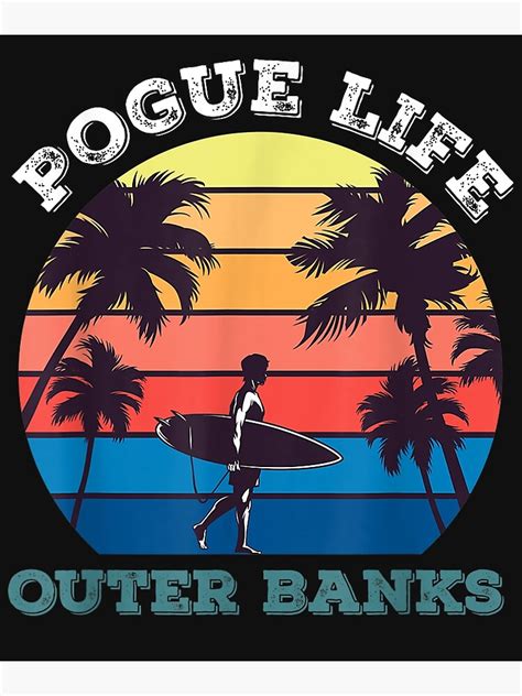 Póster Outer Banks Pogue Life Outer Banks Surf Van Obx Vintage T Shirt