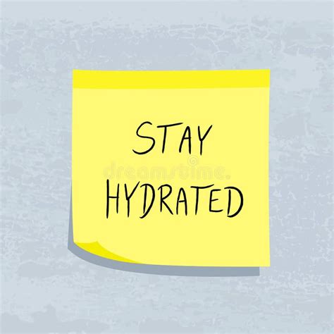 Stay Hydrated Personal Health Message Stock Vector Illustration Of