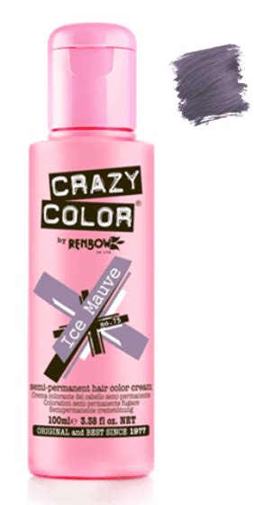 Crazy Color Semi Permanent Hair Dye Ice Mauve 100ml Cream