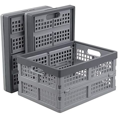 Kiddream Stackable Storage Crates Plastic Collapsible Bin 3 Pack