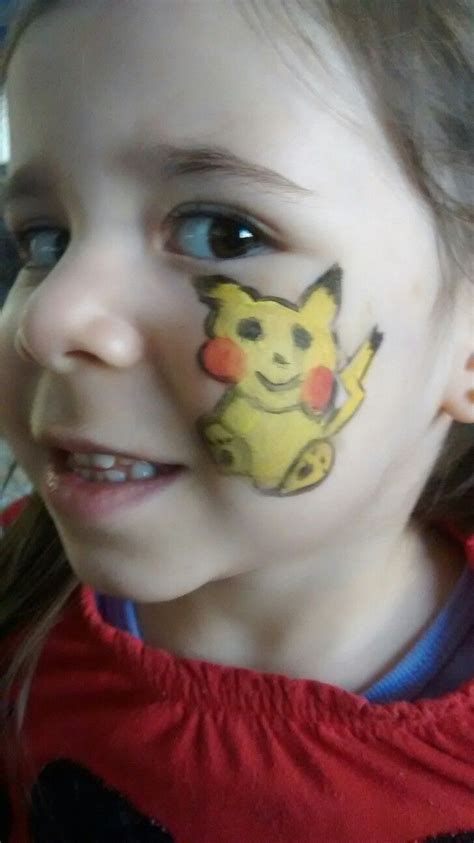 Pikachu face painting | Pikachu face painting, Face painting, Body painting