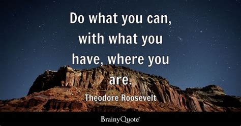 Theodore Roosevelt Do What You Can With What You Have