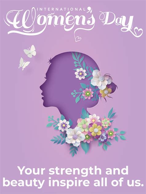 strength and beauty international women s day cards birthday and greeting cards by davia ladies