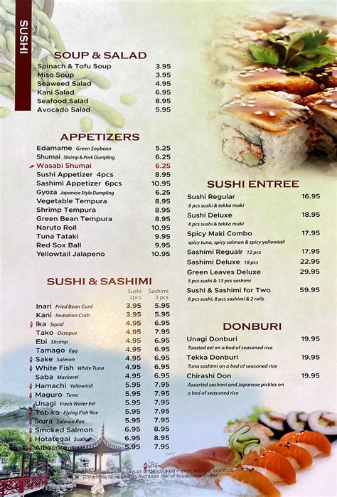 Sushi Bar Green Leaves Chinese Restaurant Japanese Restaurant And