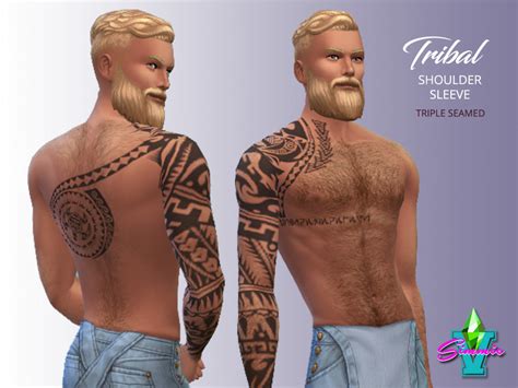 Simmiev Tribal Shoulder Sleeve Ta2 The Sims 4 Catalog