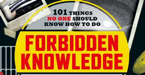 Book Review Forbidden Knowledge 101 Things No One Should Know How To Do