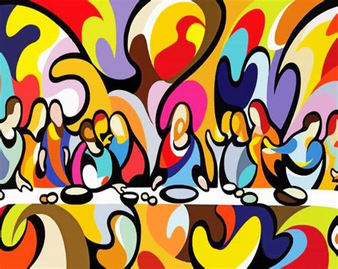 Abstract Last Supper Paint By Numbers Numpaints Paint By Numbers