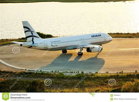 Aegean Airlines Aircraft Editorial Photography Image Of Passengers