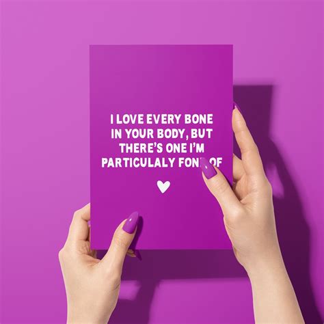 I Love Every Bone In Your Body Funny Valentines Day Card Funny