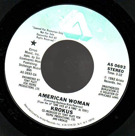 Krokus - American Woman - Used Vinyl - High-Fidelity Vinyl Records and ...