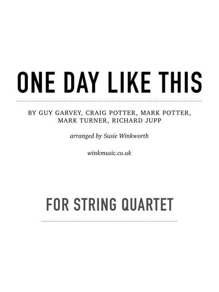 One Day Like This By Elbow Digital Sheet Music For Scoreset Of Parts Download And Print H0