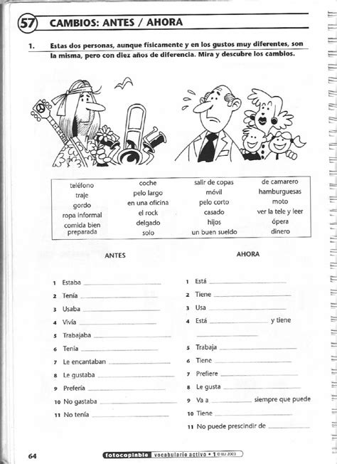 Vocabulario Activo 1 Fichas Con Ejercicios Fotocopiables Elemental