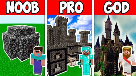 Minecraft Noob Vs Pro Vs God Bedrock Castle Base In Minecraft
