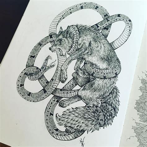19 Amazing Collection Of Wolf Drawing Design Trends