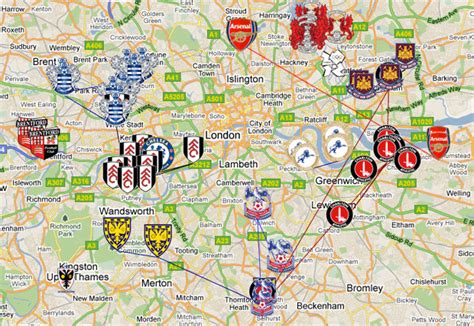 Frank jacobs 11 january, 2011 Mapped: London's Moving Football Clubs | Londonist