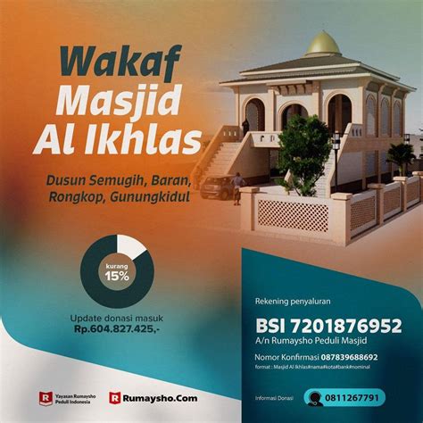 Sedekah Jumat Wakaf And Amal Jariyah Masjid Al Ikhlash Rongkop