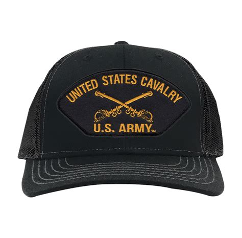 Us Army Cavalry Mesh Ball Cap Us Army Branch Of Service Mesh Ball