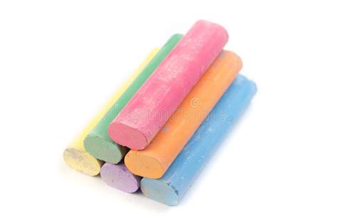 Coloured Chalk For Drawing On A White Background Image Stock Image