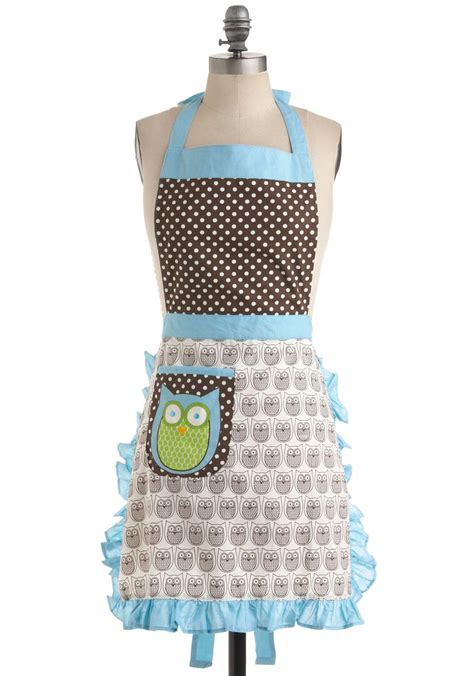Cooking Owl Day Apron Modcloth Owl Aprons Cute Aprons Aprons Vintage