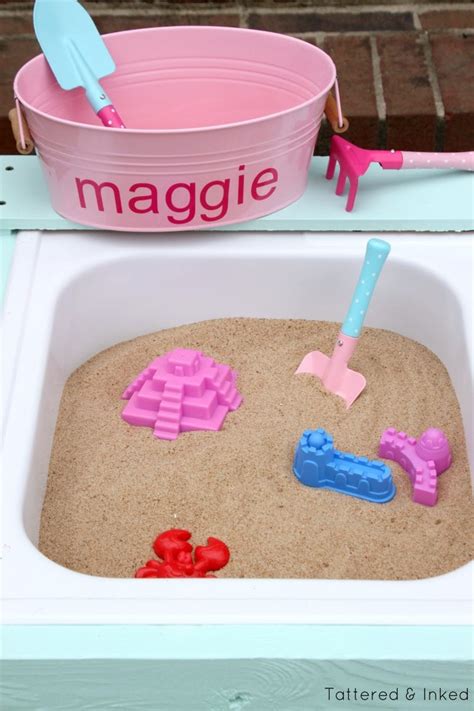 Build A Kids Sand And Water Table From An Old Sink Remodelaholic