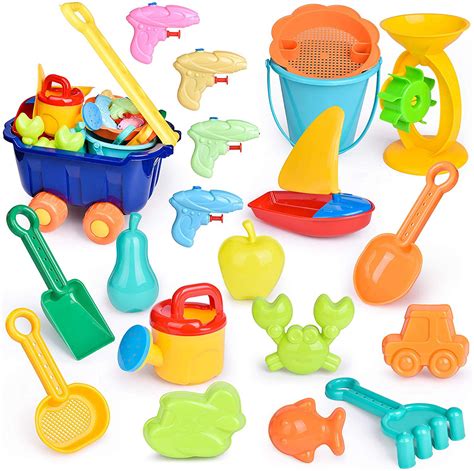 Fun Little Toys 20 Pcs Beach Toys For Kids Setsummer Fun Sand Toys And