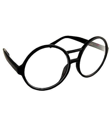 Black Round School Nerd Glasses Halloween Accessories Spirit Halloween