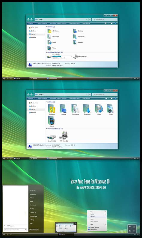 Vista Aero Theme Win10 2004 And 20h2 By Cleodesktop On Deviantart