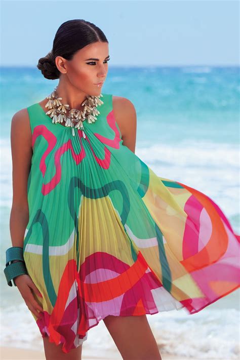 Bright Turquoise And Pink Luxury Beach Dress Cover Up Available Exclusivley In The Uk At