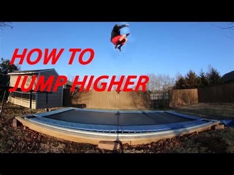 The more bouncy a trampoline is, the higher the chances are you will succeed. HOW TO JUMP HIGHER ON A TRAMPOLINE! - YouTube