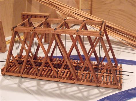 On30 Howe Truss Bridge Wooden Train Model Railway Trestle Bridge