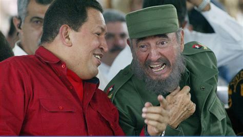 Hugo Chavez Fidel Castro Laughing Babalú Blog