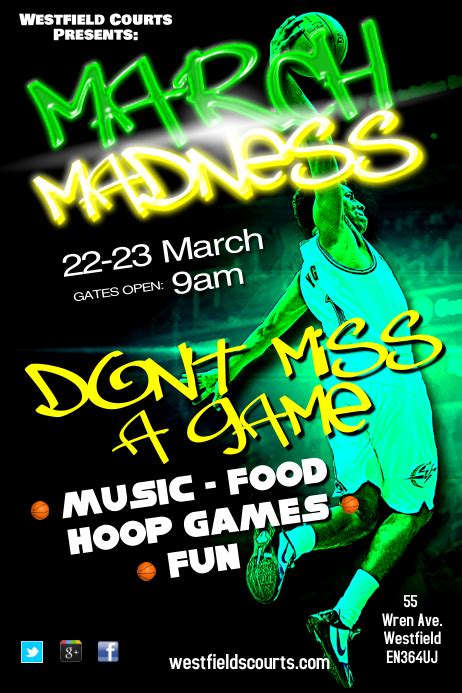 March Madness Poster Postermywall