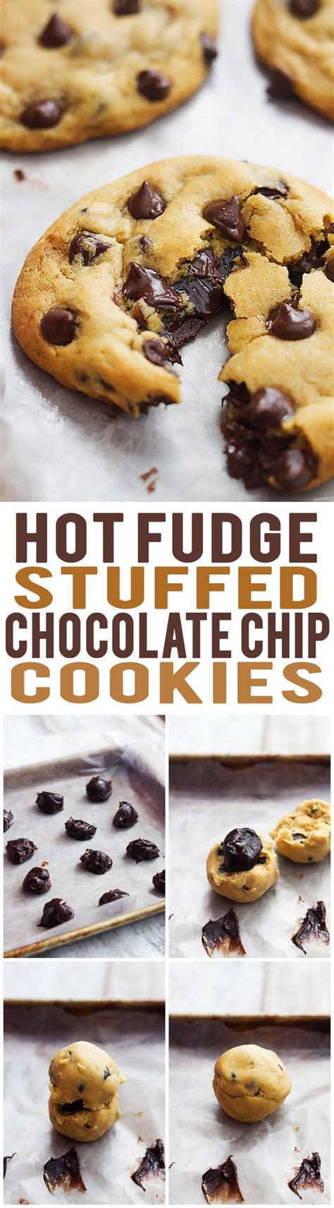 Hot Fudge Stuffed Chocolate Chip Cookies Creme De La Crumb Sweet