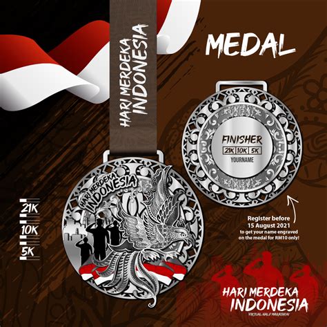 Hari Merdeka Indonesia Virtual Half Marathon Malaysia Jomrun Run