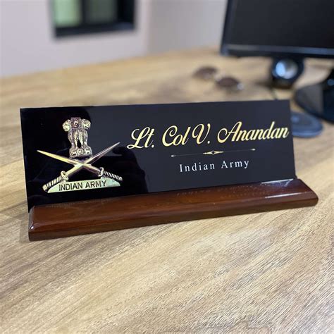 Printed Desk Name Plate Corporate Office Nameplates Royal Ts