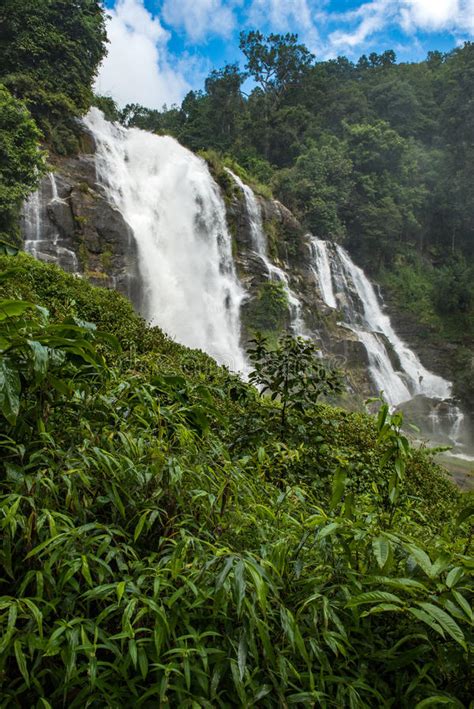 Wachirathan Waterfall Waterfall In Doi Inthanon National Park Chiang