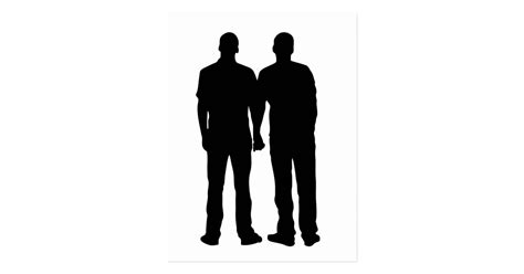 Gay Couple Silhouette Postcard Zazzle