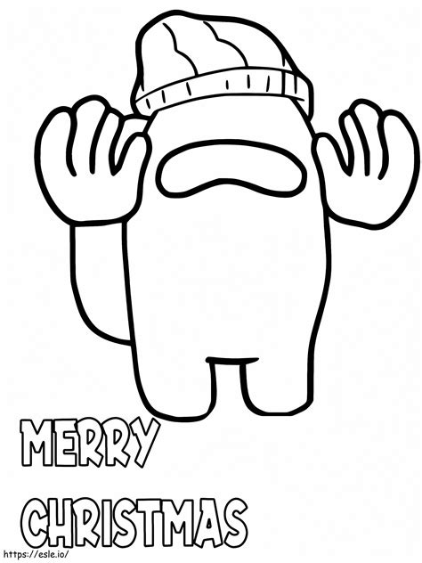 Among Us Merry Christmas Coloring 6 Coloring Page