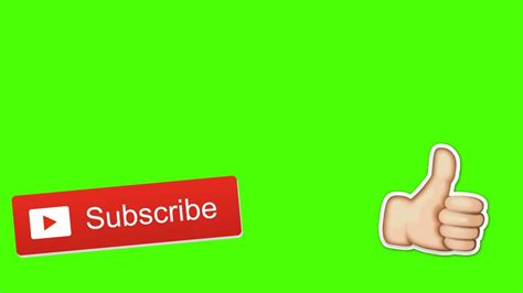 Subscribe Button Bell Icon And Like Button Green Screen Animation No Copyright 9 Youtube Theme