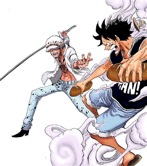 Must Correct The Full Cover Was Law Trying To Make Luffy And A Monkey Eat His Bread