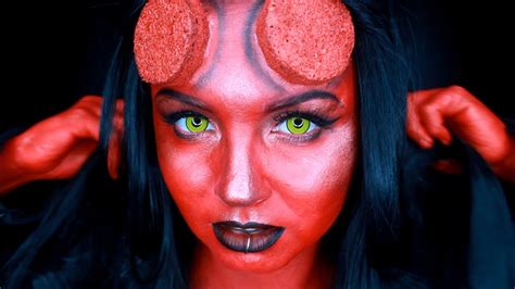 Hellboy Hellgirl Makeup Tuturial Youtube